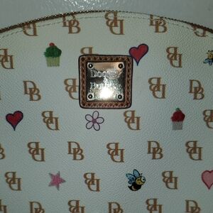 Dooney & Bourke White Multicolor Pattern Cosmetic Bag